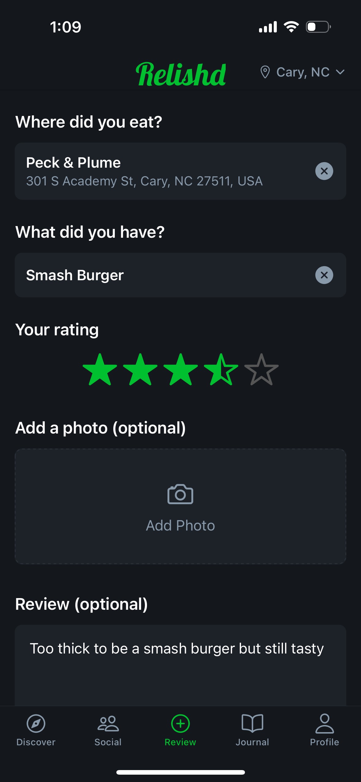 Relishd App Screenshot